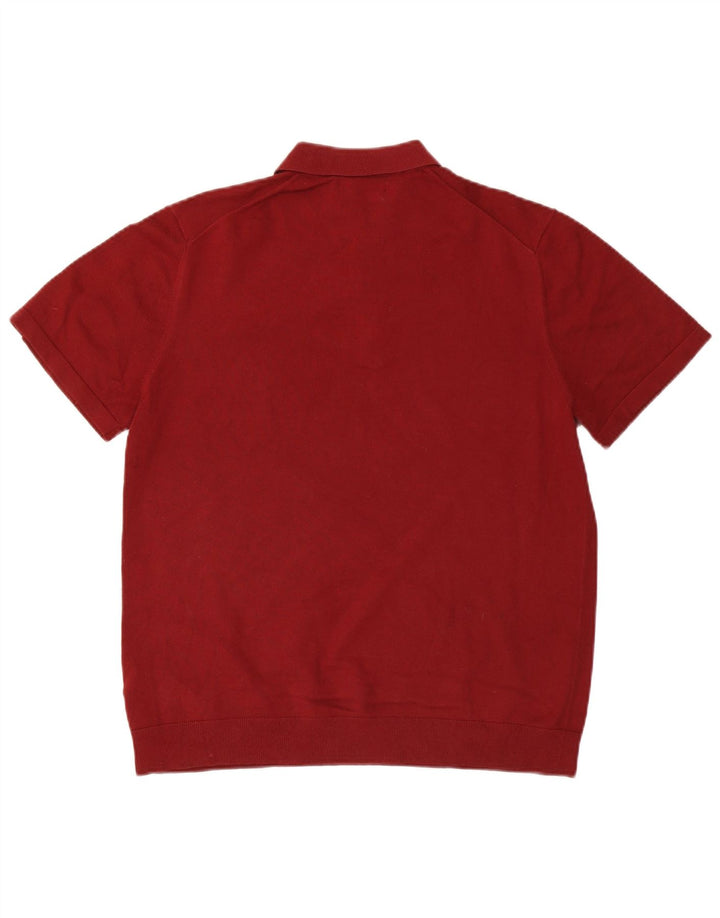 Marks & Spencer Polo para hombre grande de algodón rojo