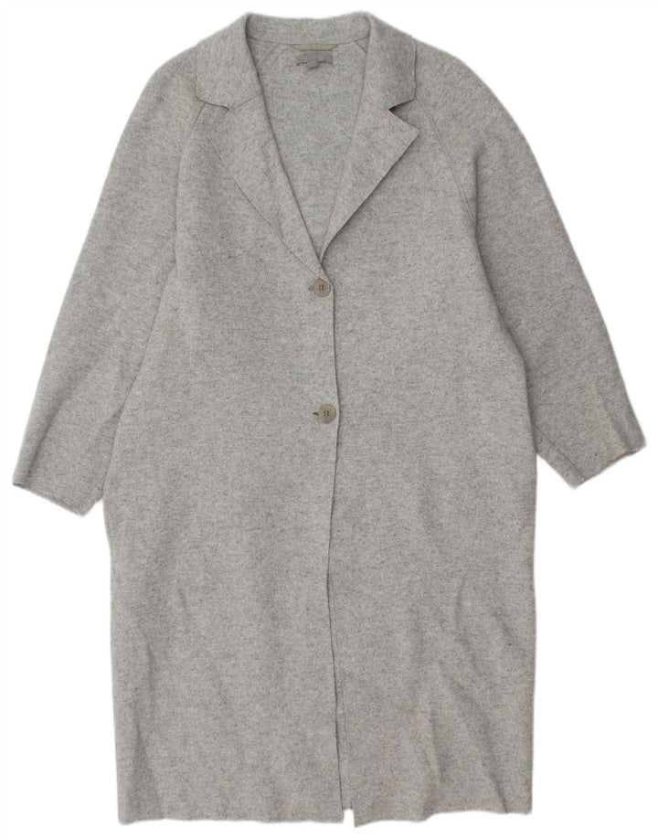 Cos Mujer Jersey Abrigo Reino Unido 10 Pequeño Gris Lana