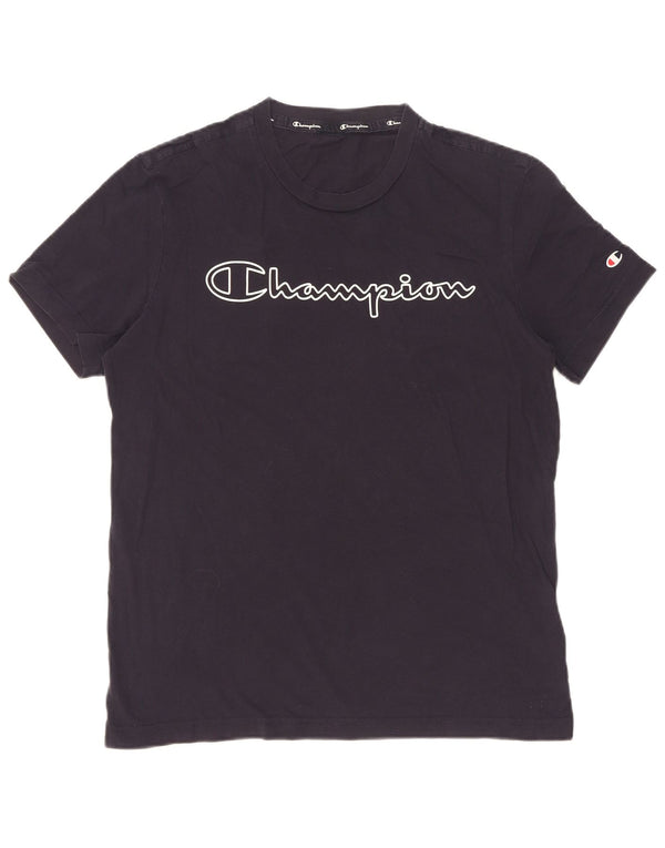 Champion Camiseta Gráfica Para Hombre Top Medium Azul Marino Algodón