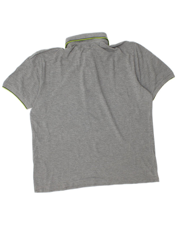 Kappa Polo Hombre Grande Gris Algodón