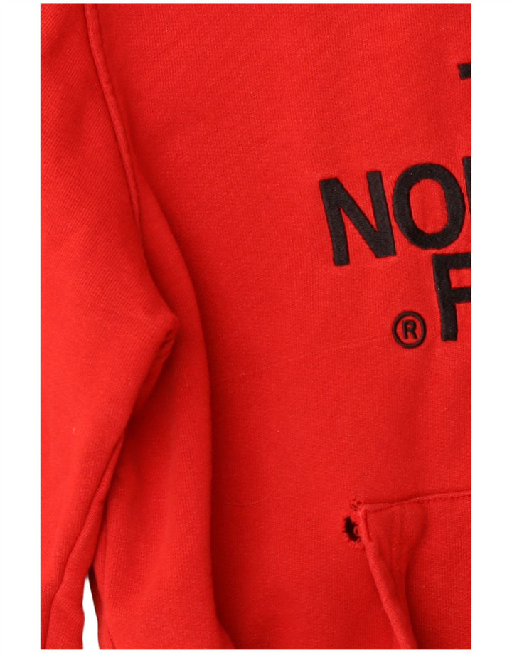 THE NORTH FACE Jersey con capucha gráfico para hombre pequeño de algodón rojo