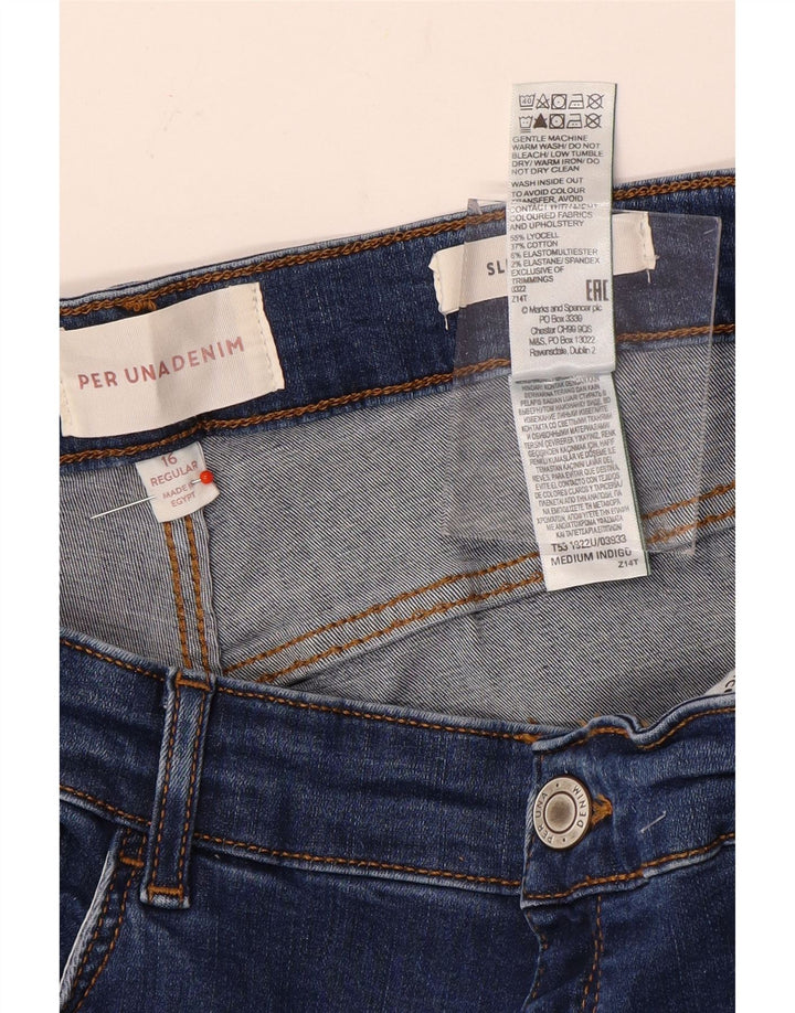 Marks & Spencer Vaqueros acampanados ajustados para mujer UK 40 Large W32 L25 Azul