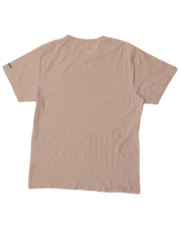 Columbia Camiseta gráfica para hombre Top grande de algodón blanco