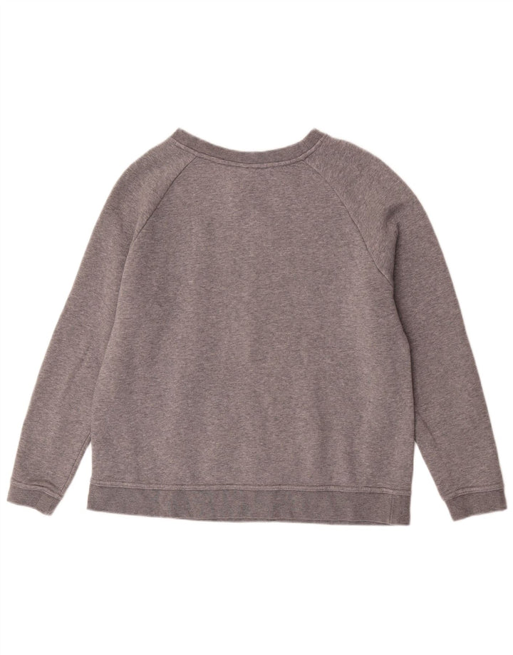 Nike - Sudadera gráfica para mujer, talla 40, algodón moteado gris medio