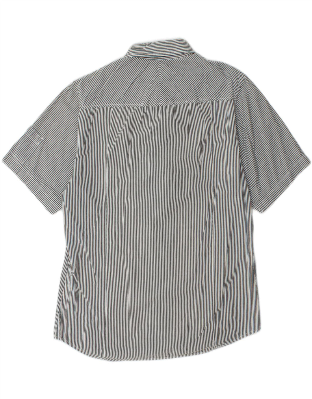 CALVIN KLEIN JEANS Camisa de manga corta para hombre grande gris a rayas