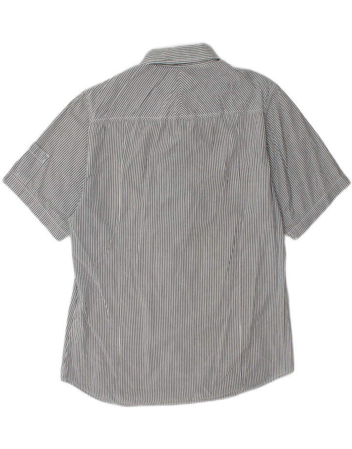 CALVIN KLEIN JEANS Camisa de manga corta para hombre grande gris a rayas