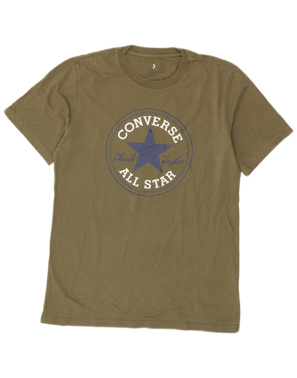 Converse Hombre Camiseta Gráfica Top Pequeño Algodón Caqui