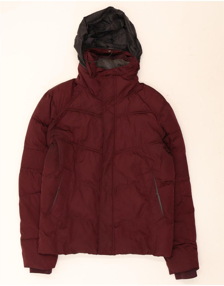 Zara Hombre Chaqueta Acolchada ES 38 Mediano Granate Poliéster