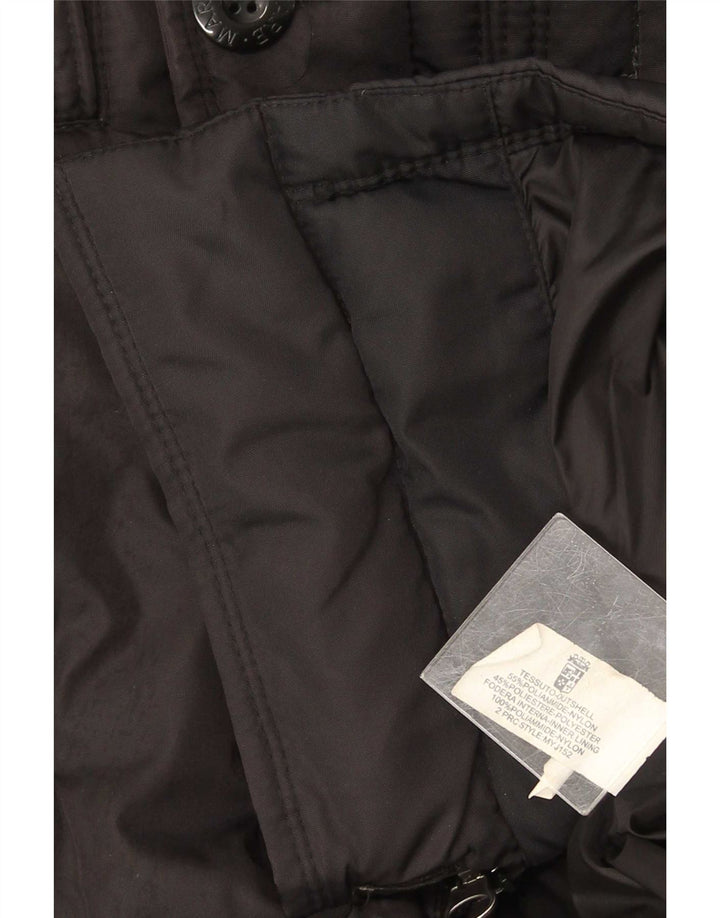 Marina Militare Chaqueta acolchada con capucha para hombre UK 38 Medium Negro Poliamida