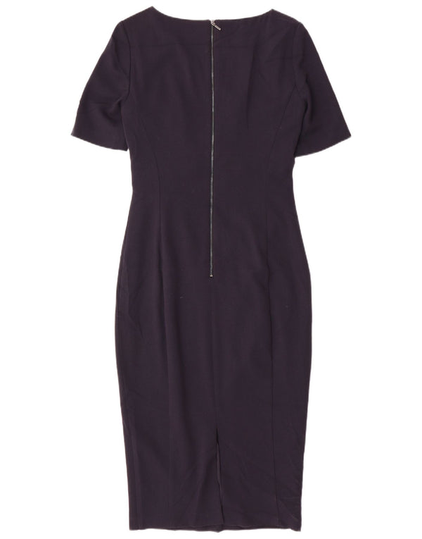 Marks & Spencer Vestido ajustado para mujer UK 10 Pequeño Poliéster azul marino