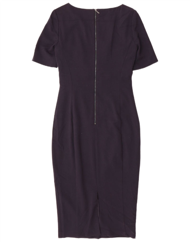 Marks & Spencer Vestido ajustado para mujer UK 10 Pequeño Poliéster azul marino