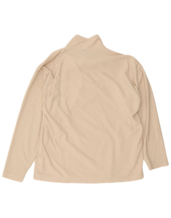 Kappa Jersey de forro polar con cremallera y cuello para hombre 2XL Poliéster beige