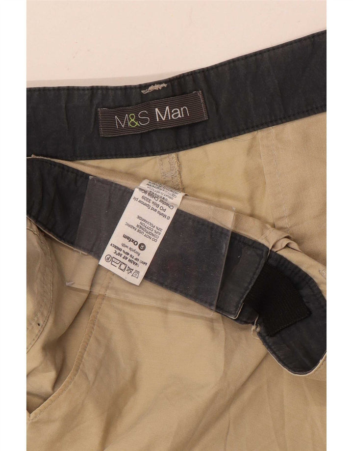 Marks & Spencer Pantalones cortos tipo cargo para hombre W36 Algodón beige grande