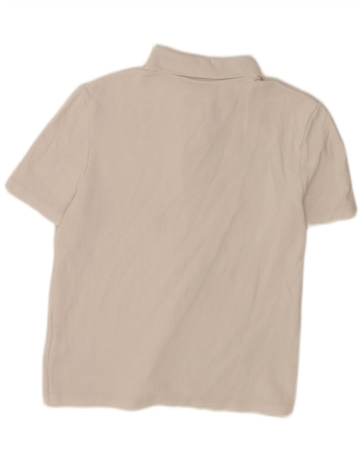 Polo Lacoste de corte regular para mujer talla 40 algodón blanco mediano