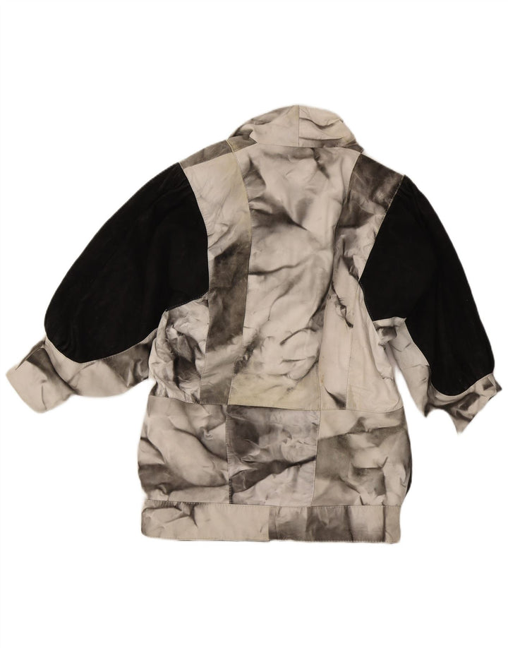 Vintage mujer chaqueta de gran tamaño Reino Unido 16 gran bloque de color blanco