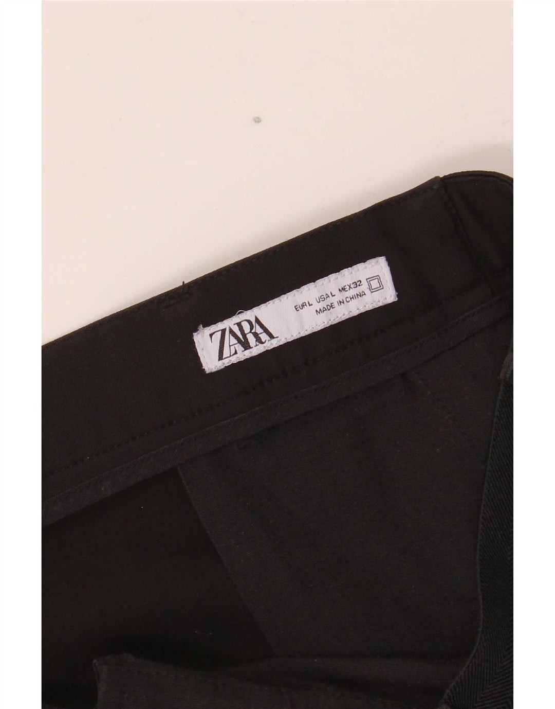 Zara Mens Slim Chino Pantalones Grande W32 L27 Negro