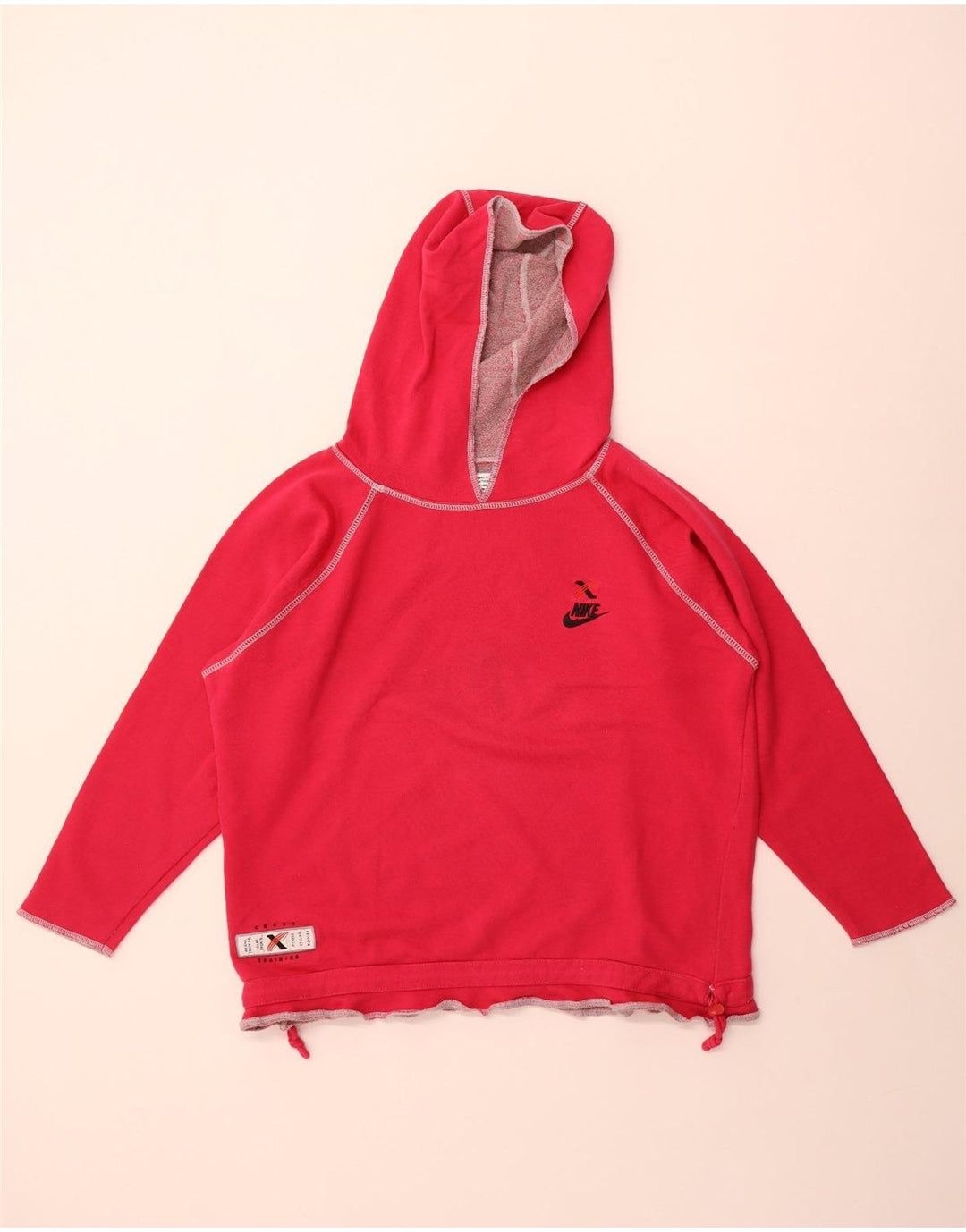 Nike - Sudadera con capucha para mujer, talla 40, talla grande, algodón rosa