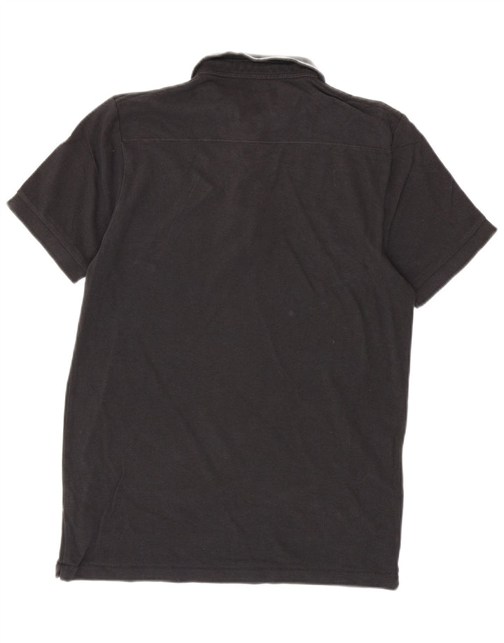 FRENCH CONNECTION Mens Slim Fit Polo Shirt Medium Black Cotton