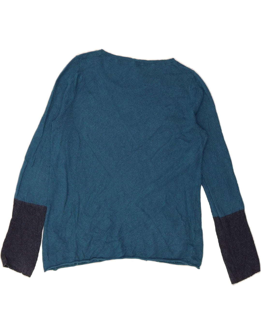 WHITE STUFF Womens Boat Neck Jumper Sweater UK 12 Medium  Blue Colourblock Vintage White Stuff and Second-Hand White Stuff from Messina Hembry 
