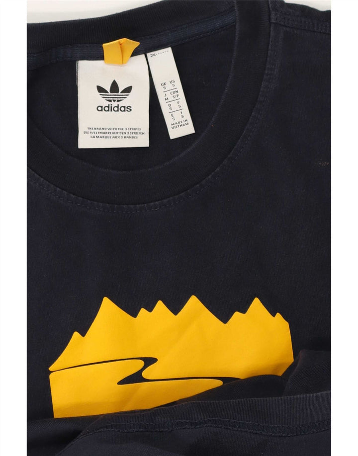 Adidas - Camiseta gráfica para hombre, talla pequeña, azul marino