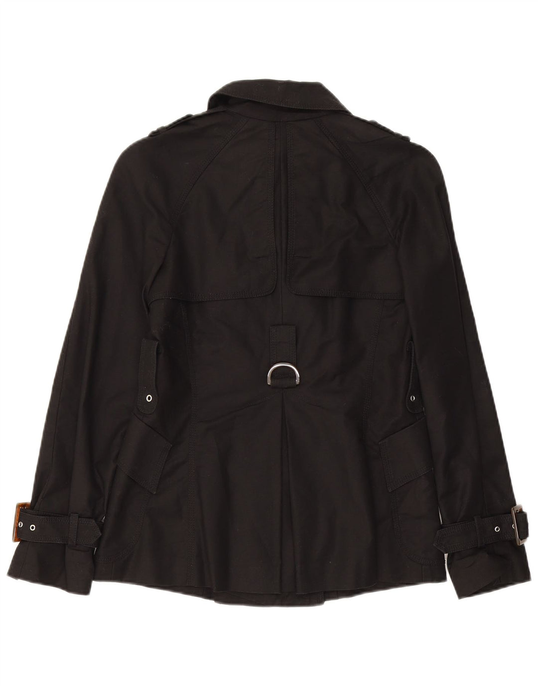Zara Mujer Gabardina UK 10 Small Algodón Negro