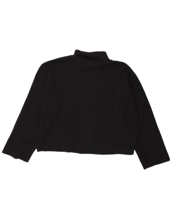 Zara Mujer Top Manga Larga ES 40 XL Algodón Negro