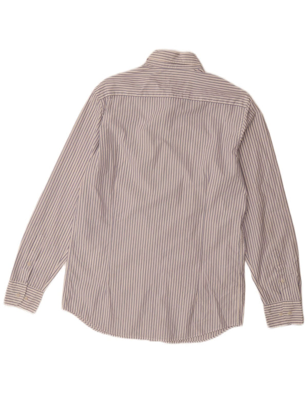 Camisa Massimo Dutti Hombre Mediana Rayas Blancas Algodón
