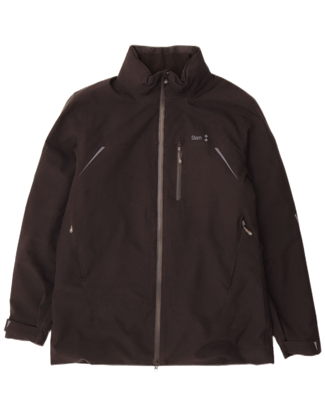 Slam Chaqueta impermeable para hombre UK 40 Large Poliéster negro