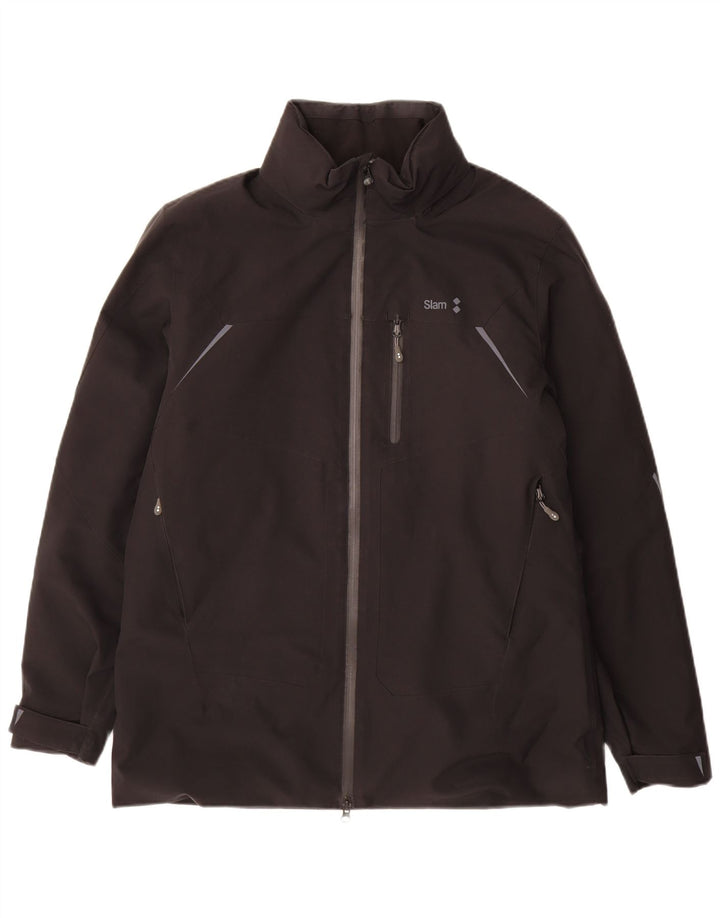 Slam Chaqueta impermeable para hombre UK 40 Large Poliéster negro