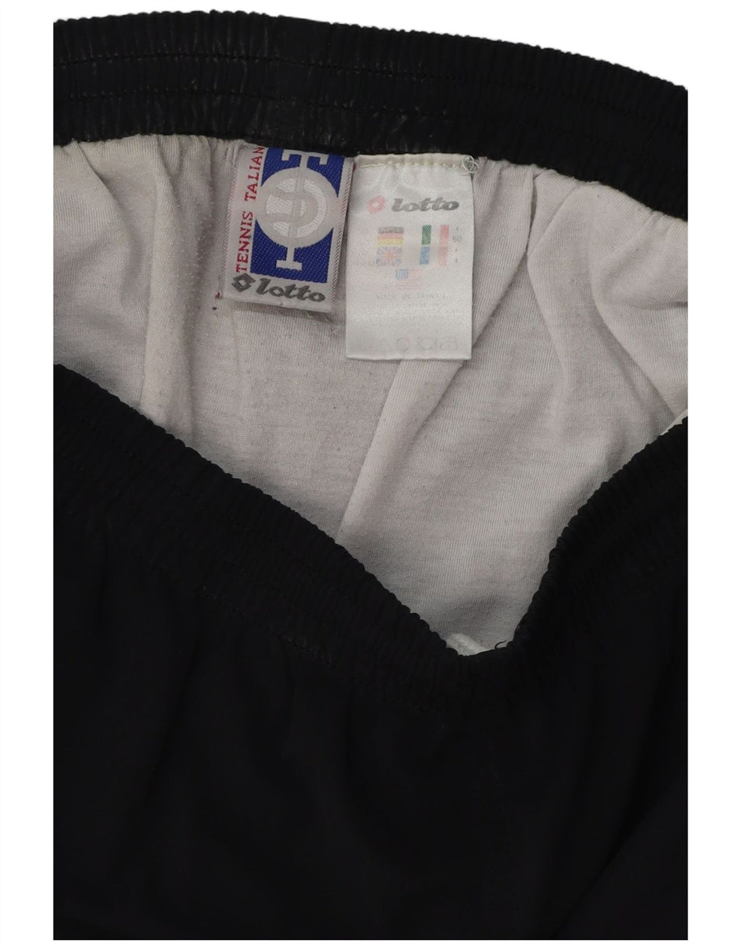 LOTTO Pantalones cortos deportivos para hombre UK 40/42 Large Negro Poliéster