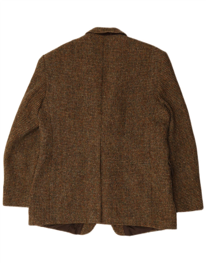 Harris Tweed Chaqueta tipo blazer de 2 botones para hombre UK 46 3XL Lana de pata de gallo verde