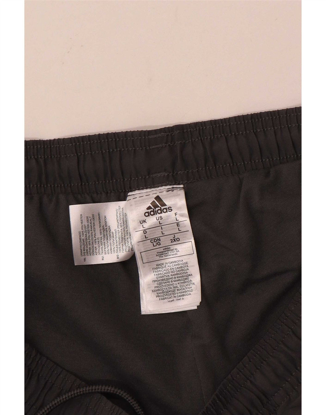 Adidas Hombre Pantalones De Chándal Joggers Grande Gris Poliéster