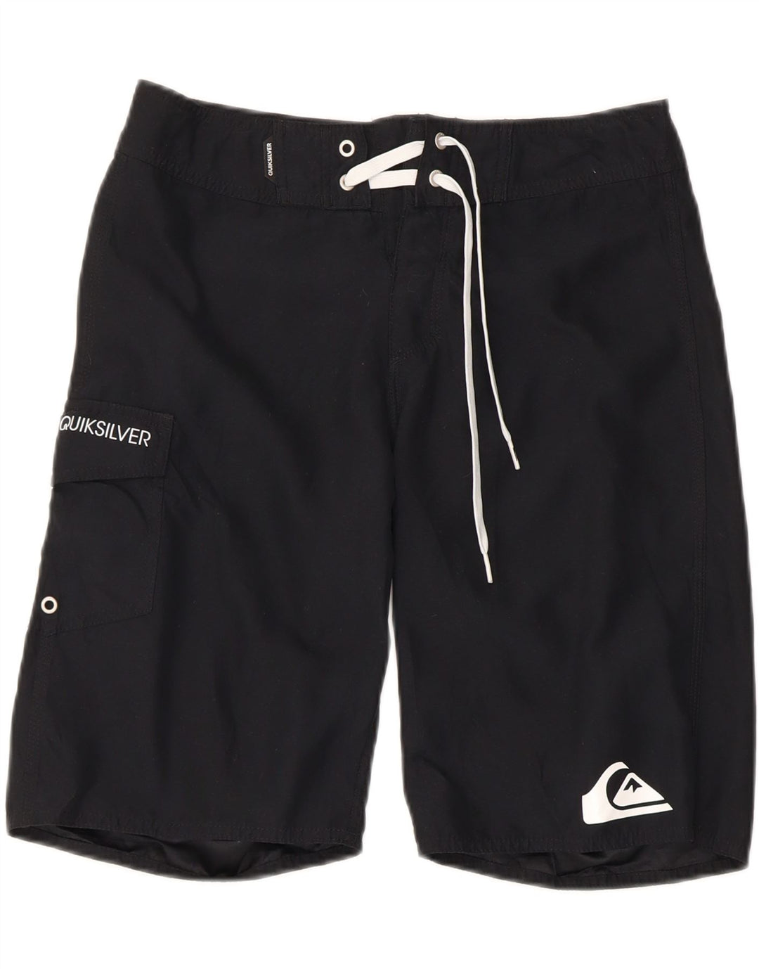 Quiksilver Hombre Graphic Bañador Shorts Pequeño Poliéster Negro
