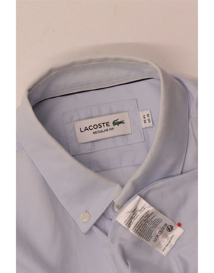 Camisa Lacoste para hombre de corte regular TALLA 41 16 Algodón azul grande