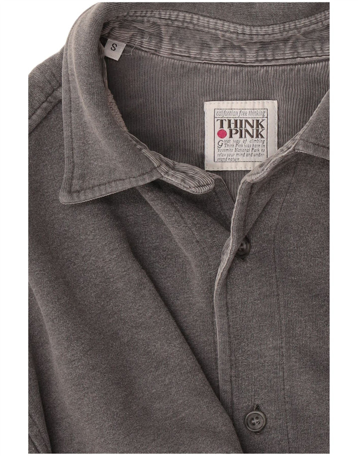Think Pink Camisa Sobrecamisa Hombre Gris Pequeño