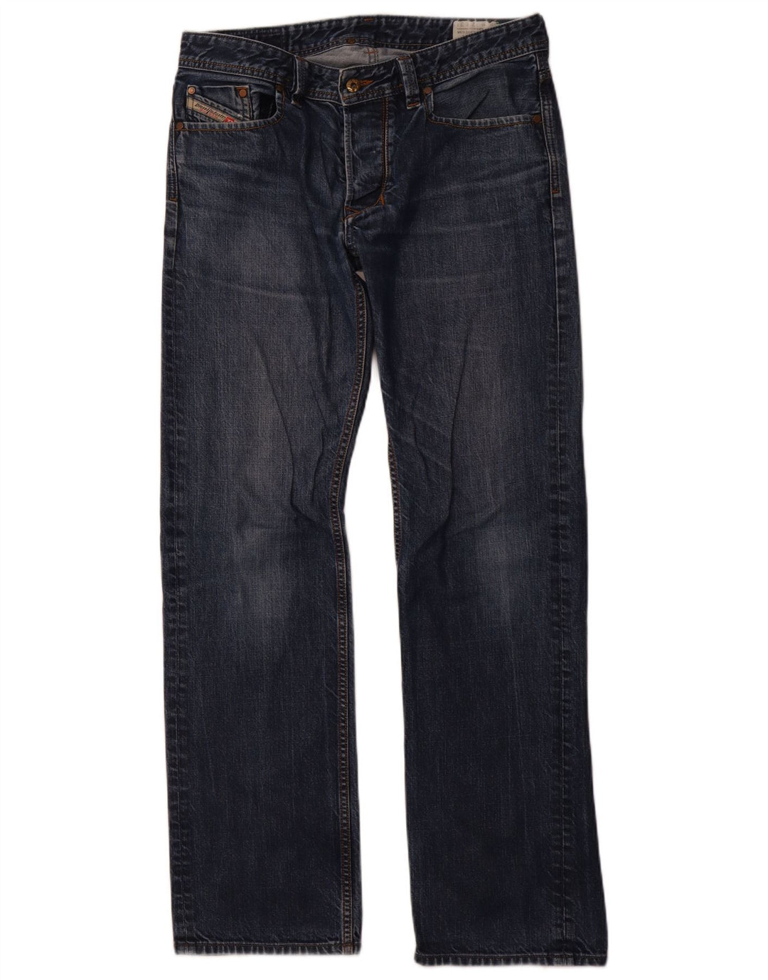 DIESEL Vaqueros rectos de corte regular Larkee para hombre W32 L34 Algodón azul