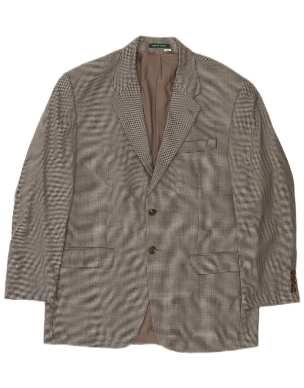 Ralph Lauren Chaqueta tipo blazer de 2 botones para hombre UK 42 Large Grey Houndstooth