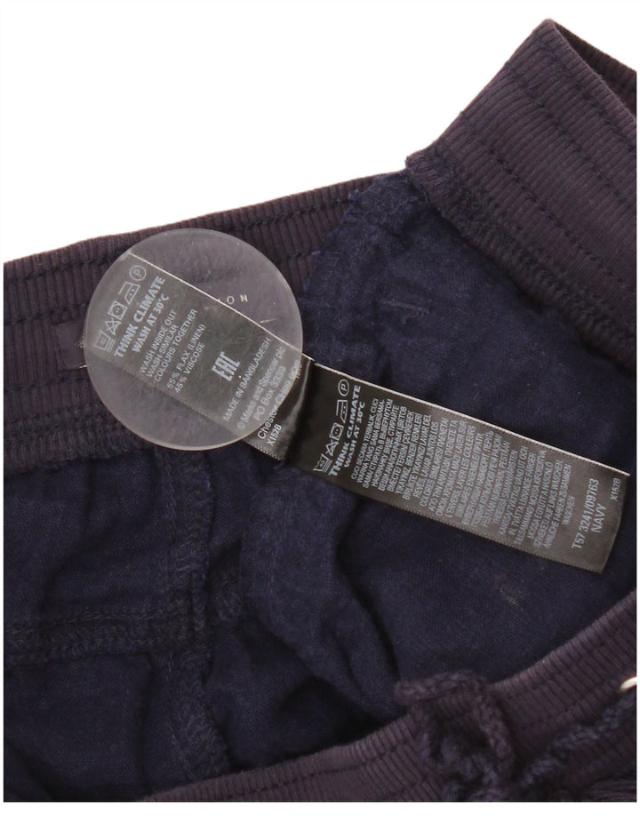 Marks & Spencer Pantalones cortos chinos para mujer UK 12 Medium W32 Lino azul marino