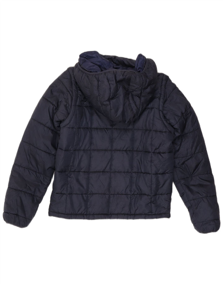 Kappa - Chaqueta acolchada con capucha para hombre, talla XL, poliéster, color azul marino