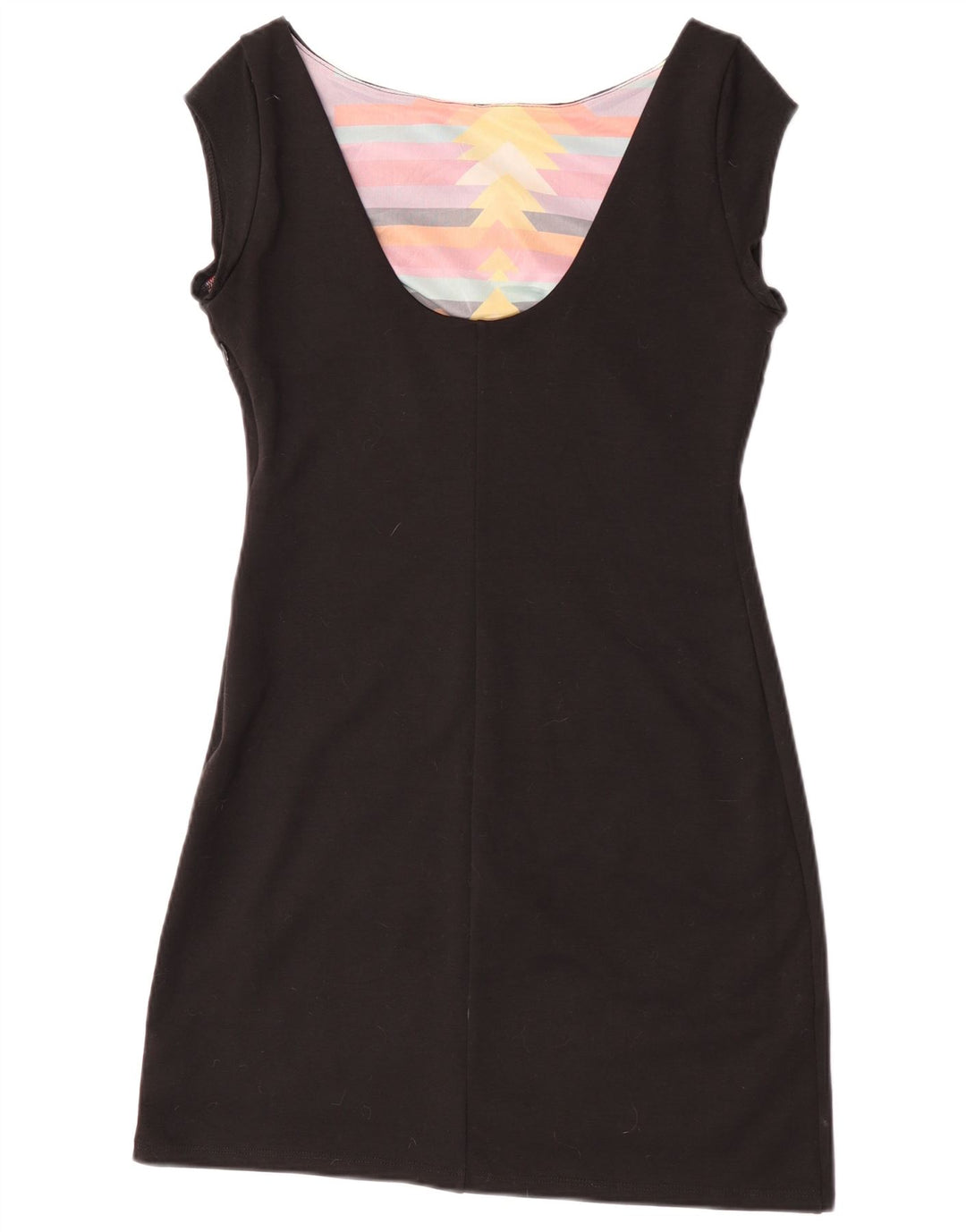 Desigual Vestido recto gráfico para mujer UK 44 Grande Negro Geométrico