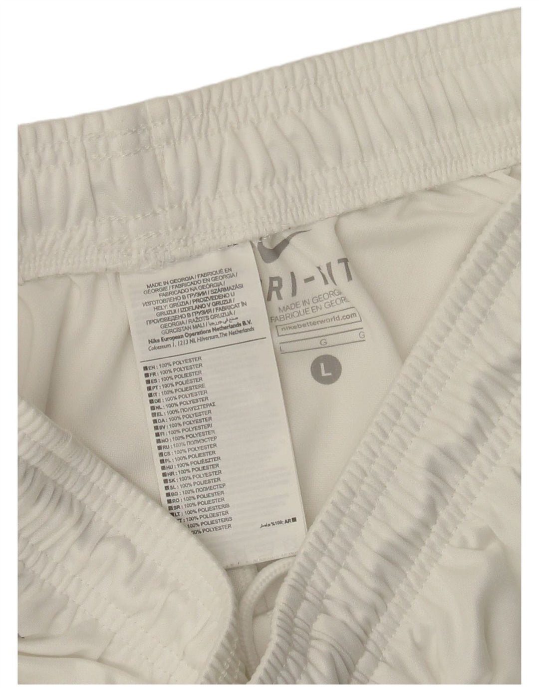 Nike Dri Fit Graphic - Pantalones cortos deportivos para hombre, poliéster blanco grande