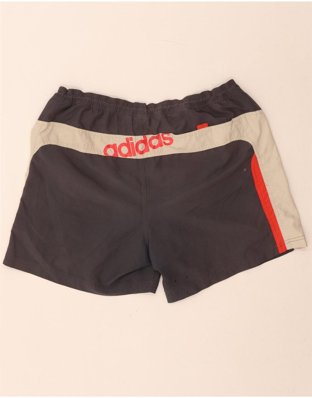 ADIDAS Mens Graphic Swimming Shorts XL  Grey Colourblock Polyester Vintage Adidas and Second-Hand Adidas from Messina Hembry 