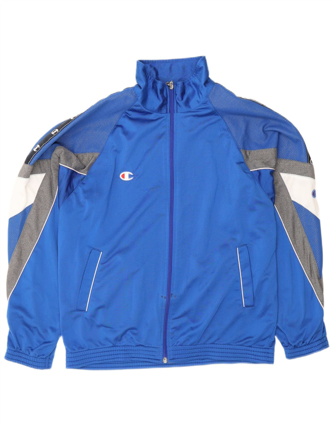 Champion Chaqueta De Chándal Con Gráfico Para Hombre Poliéster Con Bloques De Color Azul Grande