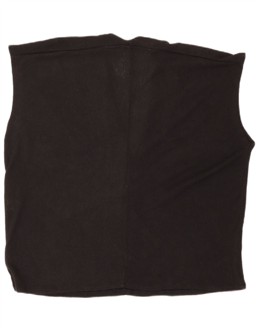 Zara Mujer Camiseta Sin Mangas De Gran Tamaño UK 10 Small Viscosa Negra