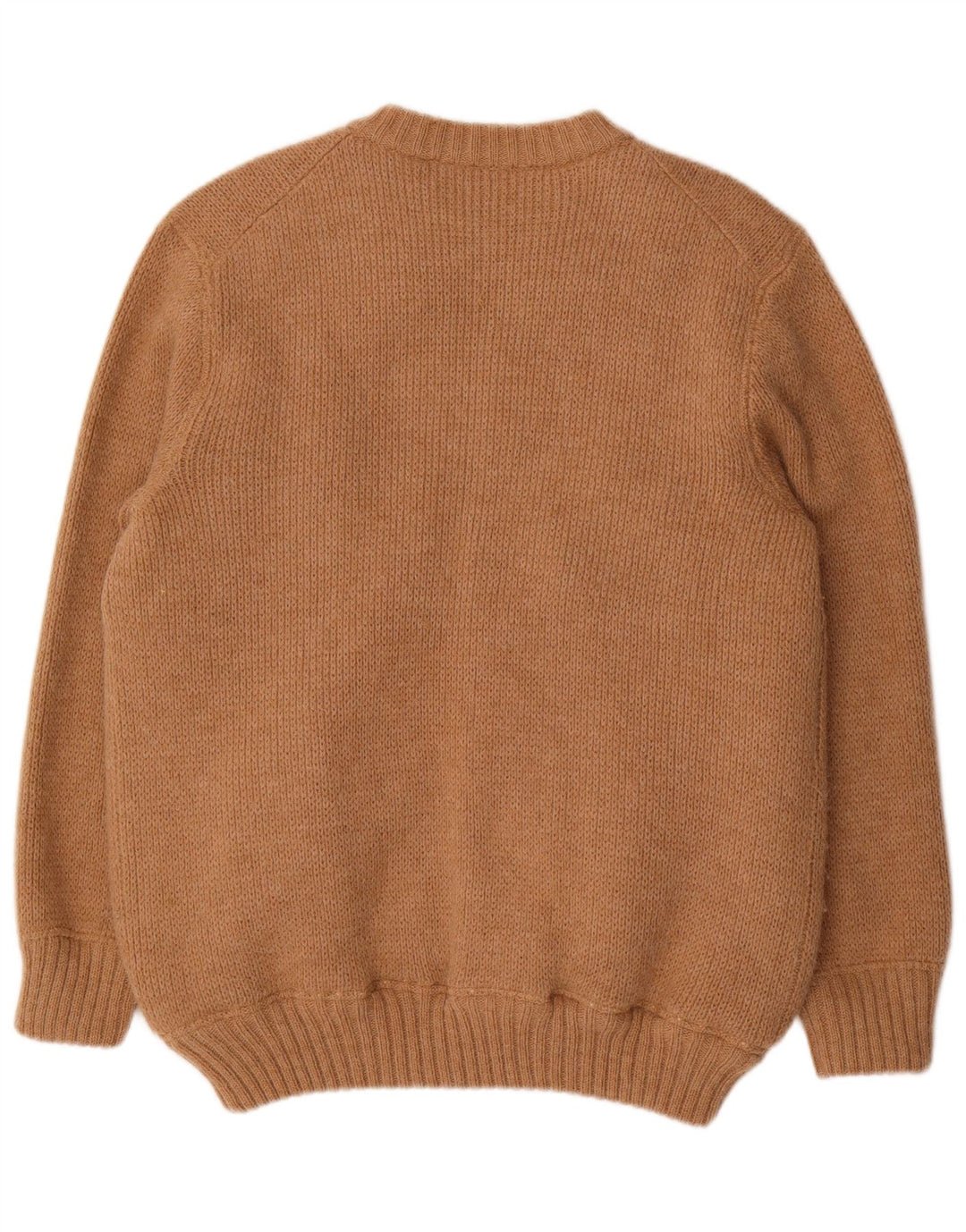 Vintage hombres Sherpa Cardigan suéter IT 52 grande beige