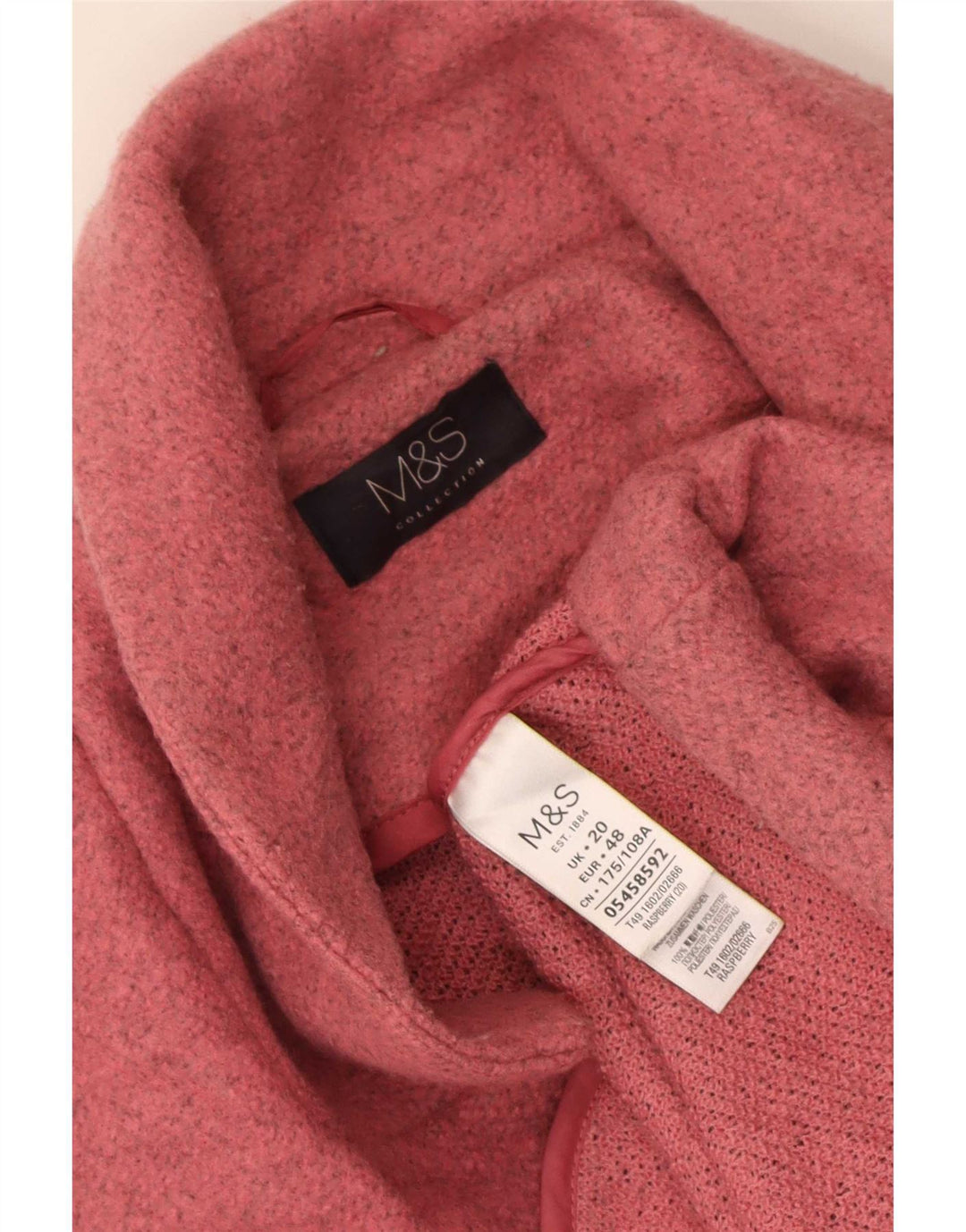 Marks & Spencer Abrigo abierto extragrande para mujer UK 20 2XL Poliéster rosa