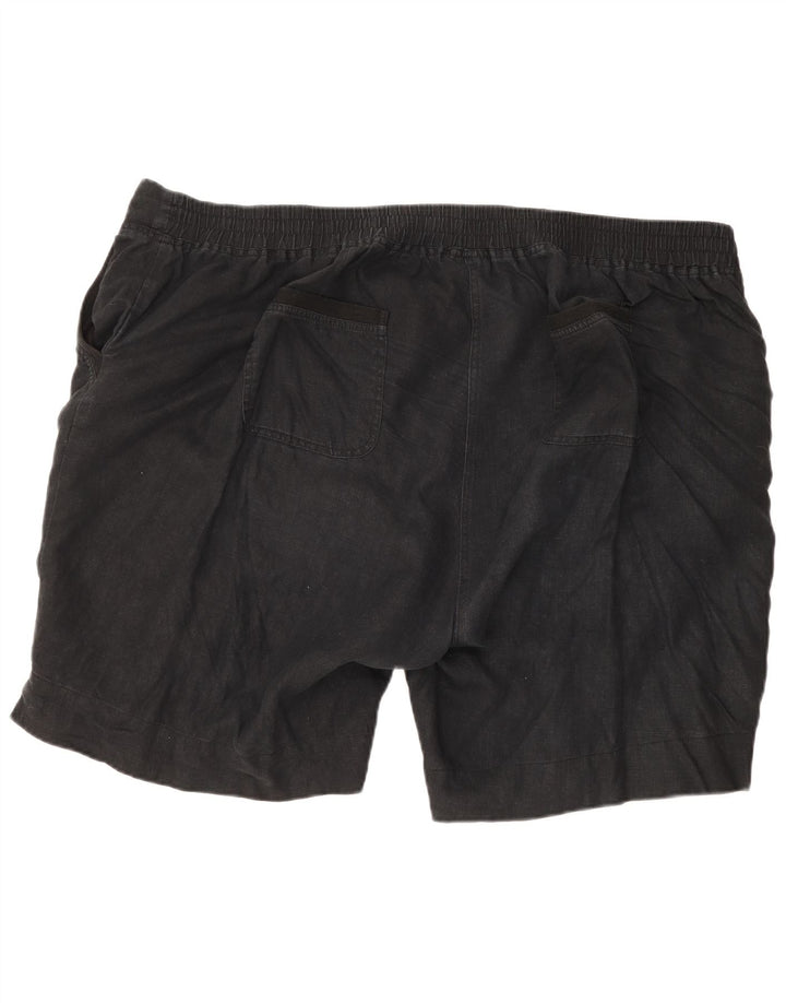 Marks & Spencer Pantalones cortos chinos para hombre W52 5XL Lino negro