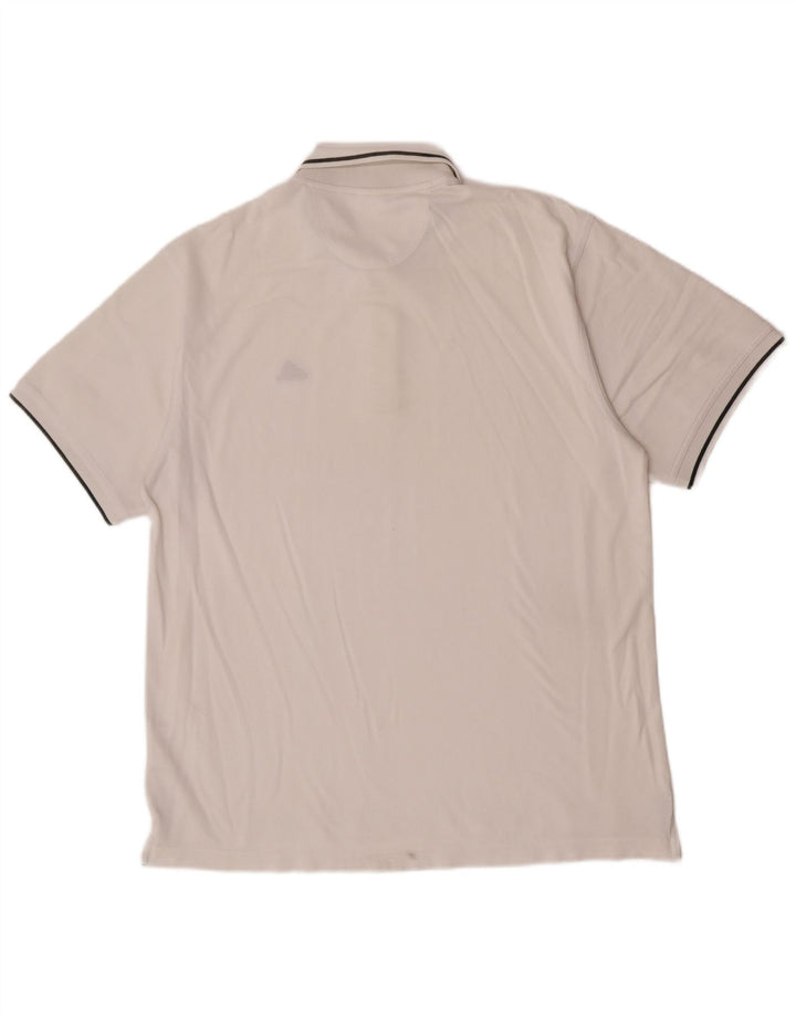 Polo Adidas Hombre Grande Blanco Algodón