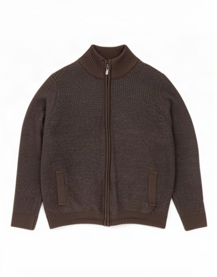 Marks & Spencer Suéter tipo cárdigan para hombre XL Acrílico gris