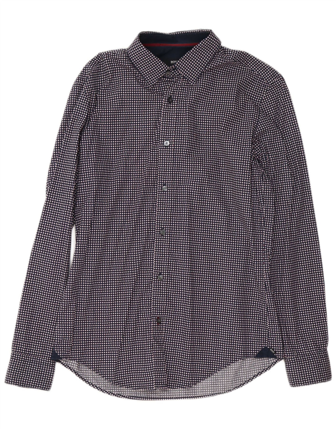 Camisas HUGO BOSS Hombre | Camisa slim fit de algodón con lunares en azul marino medio